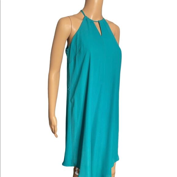 Mossimo Turquoise Halter Dress Womens Size S Petite Blue Sexy Elegant Classy - Picture 2 of 5